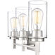 Janna 3 Light 19 inch Brushed Nickel Vanity Light Wall Light